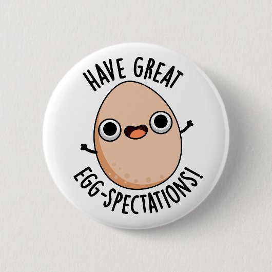 Große Ei-Spektakel Funny Egg Pun Button (Vorderseite)