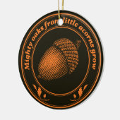 Große Eichen aus kleinen Eichen wachsen Keramik Ornament (Links)