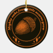 Große Eichen aus kleinen Eichen wachsen Keramik Ornament (Hinten)