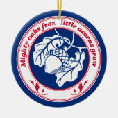 Große Eichen aus kleinen Eichen wachsen Keramik Ornament (Vorne)