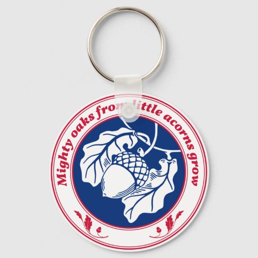 Große Eichen aus kleinen Eichen wachsen Schlüsselanhänger (Vorderseite)