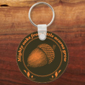 Große Eichen aus kleinen Eichen wachsen Schlüsselanhänger (Vorderseite)