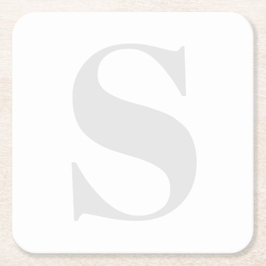 Große, einfache Monogramm jedes anfänglich leicht  Rechteckiger Pappuntersetzer (Vorderseite)