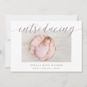 Große Einführung | Ankündigung von Foto zur Geburt (Vorderseite)