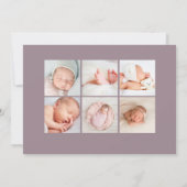 Große Einführung | Ankündigung von Foto zur Geburt (Rückseite)