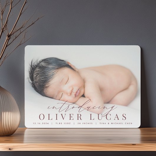 Große Einführung | Ankündigung von Foto zur Geburt