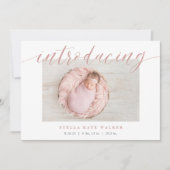 Große Einführung | Ankündigung von Foto zur Geburt (Vorderseite)