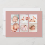 Große Einführung | Ankündigung von Foto zur Geburt (Rückseite)