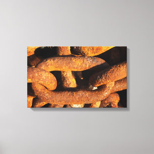 Große Eisenketten aus Schiffsanker Leinwanddruck