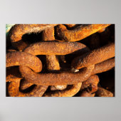 Große Eisenketten aus Schiffsanker Poster (Vorne)