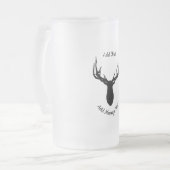 Große Elche, addieren Text und Massage Mattglas Bierglas (Vorderseite Links)