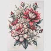 Große elegante Blumenmöbel-Dekupage Seidenpapier (Vorderseite)