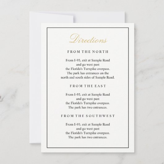 Große elegante Gold Script Enclosure Card vertikal Einladung (Vorderseite)