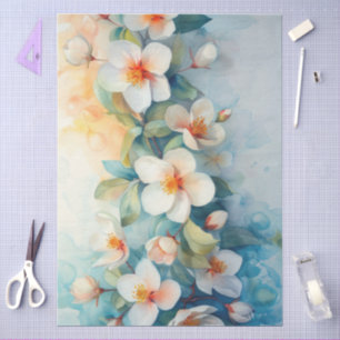 Große elegante Jasmine Decoupage Seidenpapier