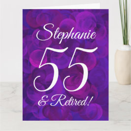 Große elegante Lila 55 glückliche Pension Karte