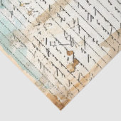 Große elegante Pfaue, Florals & Script Decoupage Seidenpapier (Ausschnitt)