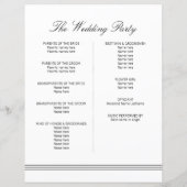 Große, elegante Schwarz-weiße Monogramm-Hochzeitsp (Rückseite)