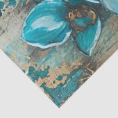 Große elegante Wasserfarben Florals & Crane Decoup Seidenpapier (Ausschnitt)