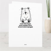 Große Elf und Teddy Bären Weihnachtsfarbe Me Karte (Rückseite)