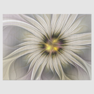 Große Elfenbein-Blume, abstrakte moderne fraktale Seidenpapier