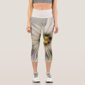 Große Elfenbeinküste, Abstrakte Moderne Fraktal Ku Capri Leggings (Vorderseite)