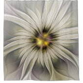 Große Elfenbeinküste, Abstrakte Moderne Fraktal Ku Duschvorhang (Vorderseite)