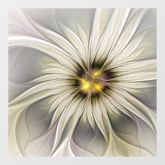 Große Elfenbeinküste, Abstrakte Moderne Fraktal Ku Fensteraufkleber (Blatt)