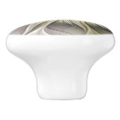 Große Elfenbeinküste, Abstrakte Moderne Fraktal Ku Keramikknauf (Seitenansicht)