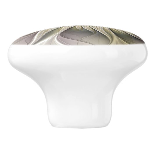 Große Elfenbeinküste, Abstrakte Moderne Fraktal Ku Keramikknauf (Seitenansicht)