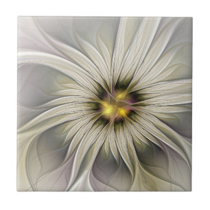 Große Elfenblume, abstrakte moderne fraktale Kunst Fliese