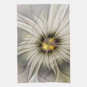 Große Elfenblume, abstrakte moderne fraktale Kunst Geschirrtuch