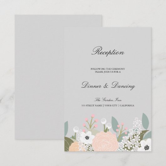 Große Empfang Begleitkarte (Vorne/Hinten)