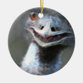 Große Emu-Verzierung Keramik Ornament (Vorne)