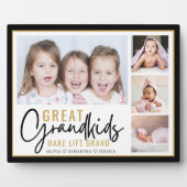 Große Enkel machen Life Grand 4 FotoCollage Fotoplatte (Vorderseite)
