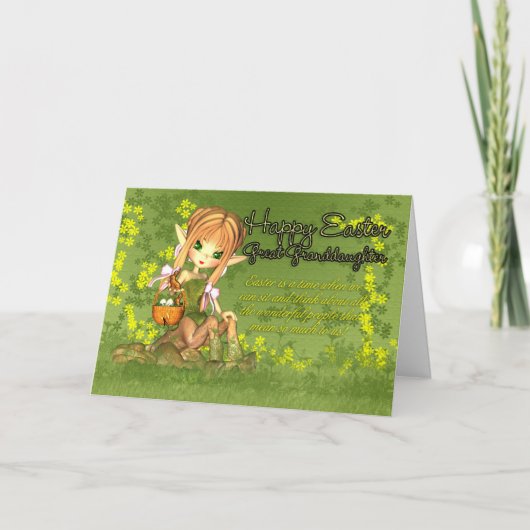 Große - Enkelin - Ostern-Karte - niedlicher Feiertagskarte (Vorderseite)