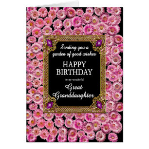 Große Enkeltochter Birthday Pink Daisies