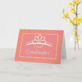 Große Enkeltochter Geburtstag mit Crown & Gold Loo Karte (Gelbe Blume)