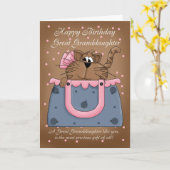 Große Enkeltochter Geburtstagskarte - Niedliche Ka Karte (Gelbe Blume)