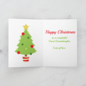 Große Enkeltochter Happy 1. Weihnachtspenguin Feiertagskarte (Innenseite)