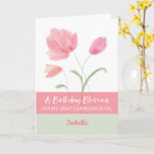 Große Enkeltochter Individuelle Name Religiöse Geb Karte (Gelbe Blume)