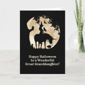 Große Enkeltochter Niedlich HexenHalloween Unicorn Karte (Vorderseite)