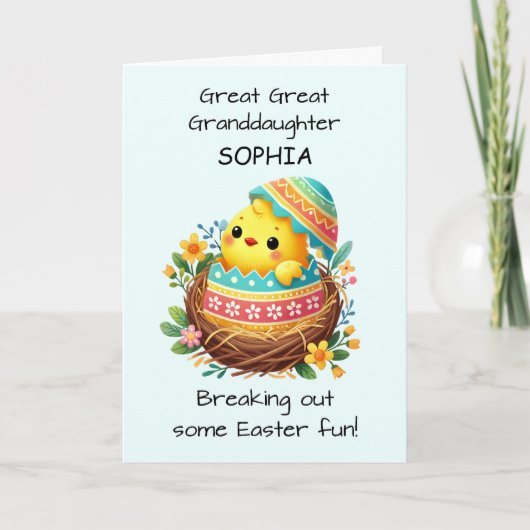 Große Enkeltochter personalisieren den Osterkick Karte (Vorderseite)