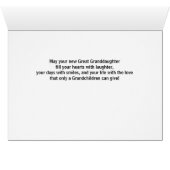 Große Enkeltochter Pink Polka Dots Großeltern (Innenansicht Horizontal (Unten))