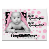 Große Enkeltochter Pink Polka Dots Großeltern (Vorderseite (Horizontal))