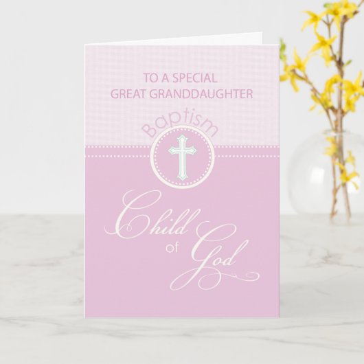 Große Enkeltochter Taufe Herzlichen Glückwunsch Ro Karte (Gelbe Blume)