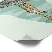 Große Ente mit langen Beinen Poster (Ecke)