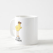 Große Ente und ansprechende, lustige Tierpuppe Kaffeetasse (Vorderseite Links)