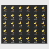 Große Ente und Hensome Funny Animal Pub Dark BG Geschenkpapier (Flach)