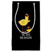 Große Ente und Hensome Funny Animal Pub Dark BG Kleine Geschenktüte (Vorderseite)