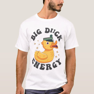 Große Enten-Energie Lustiges Vintage Retro-Vogel-G T-Shirt